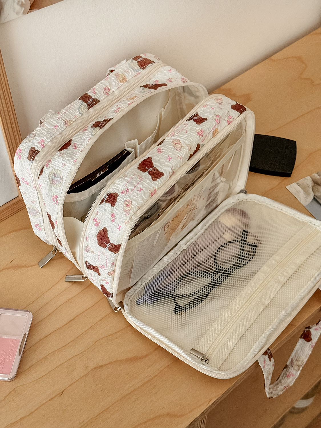 Luxury Bags China Wholesale - Airfriend Bear Makeup Bag Pouch Organizing