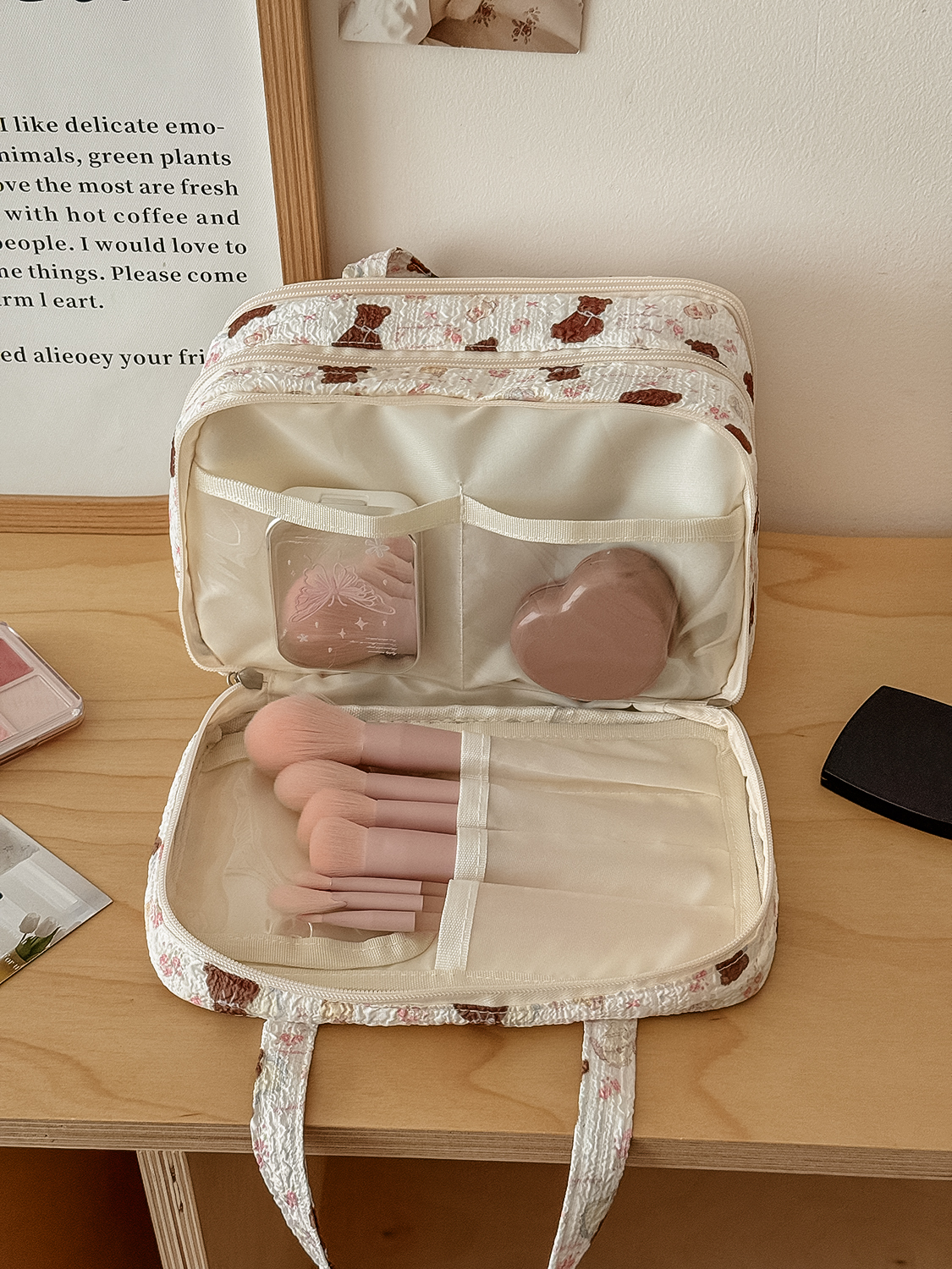 Airfriend Bear Makeup Bag Pouc – обзор и цена Luxury Bags China Wholesale