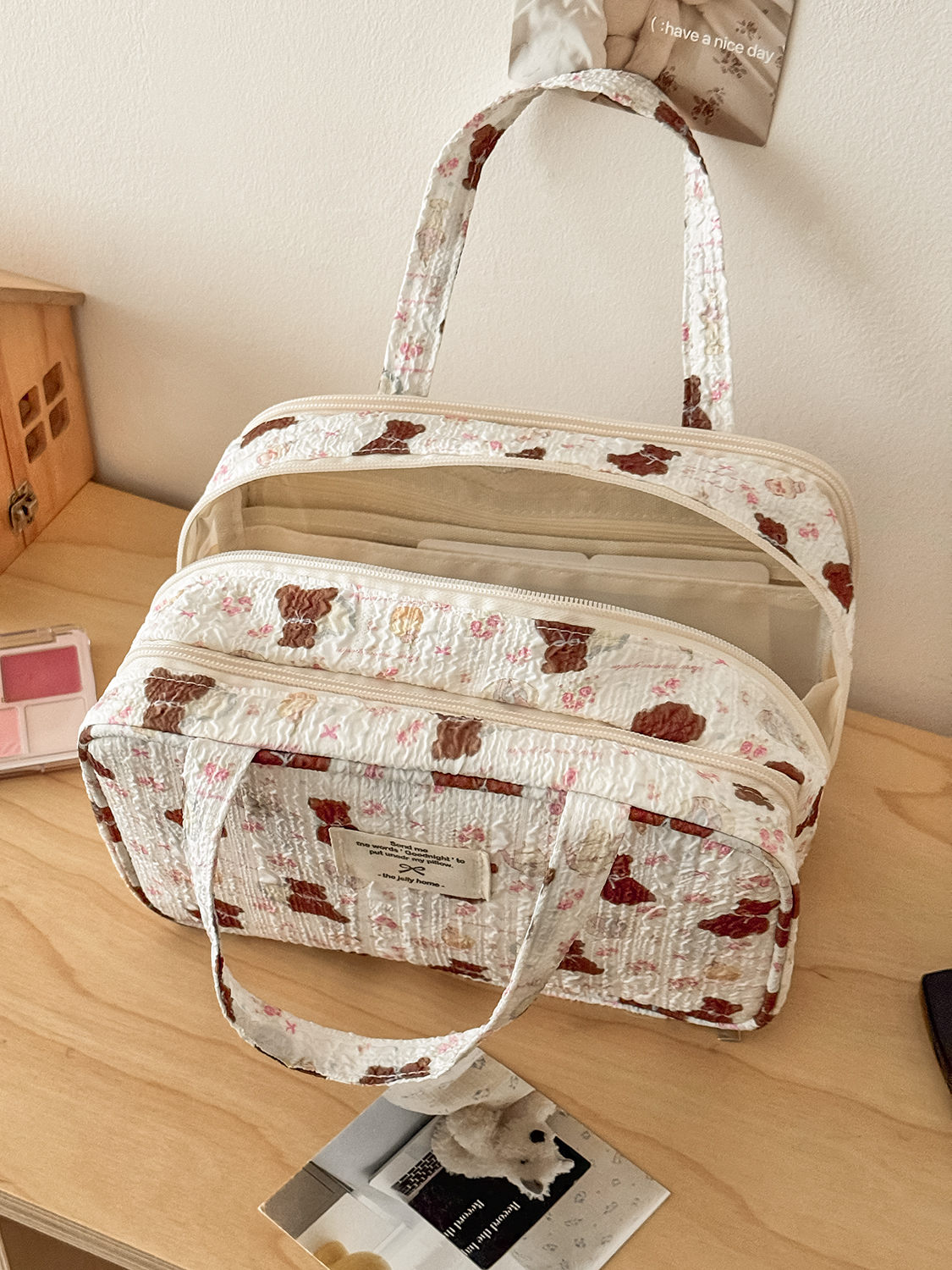 Airfriend Bear Makeup Bag Pouc – обзор и цена Luxury Bags China Wholesale
