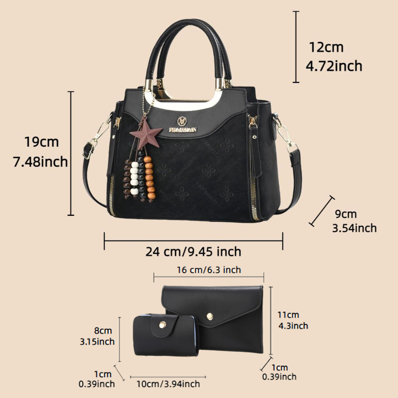 Stylish women's handbag, solid – обзор и цена Luxury Zipper Bags
