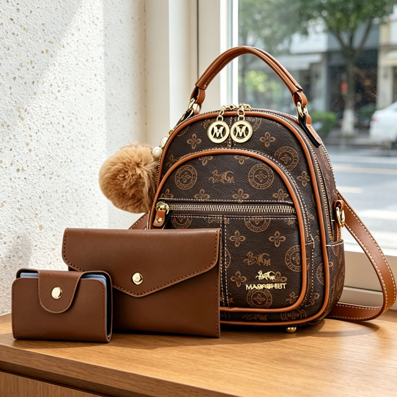 3-piece women's bag set, light – обзор и цена Luxury Zipper Bags