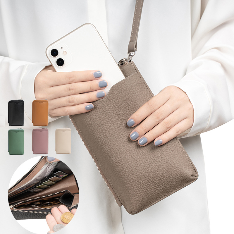 Fashion Genuine Leather Phone  – обзор и цена Luxury Zipper Bags