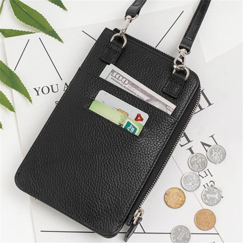 Fashion Genuine Leather Phone  – обзор и цена Luxury Zipper Bags
