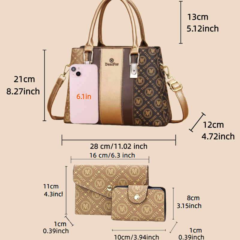 3-piece set of women's handbag – обзор и цена Luxury Bags Designer