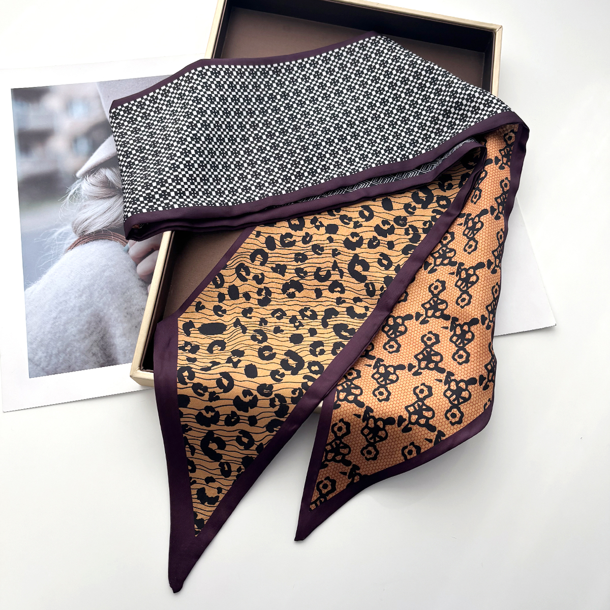 Leopard Printed Skinny Scarf F – обзор и цена Luxury Bags Designer
