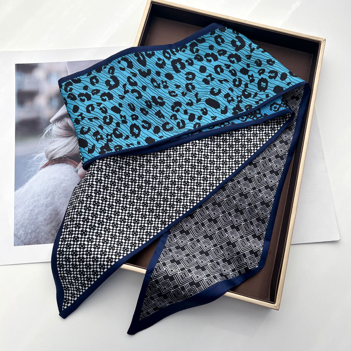 Leopard Printed Skinny Scarf F – обзор и цена Luxury Bags Designer